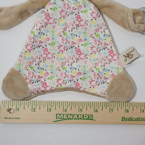 Maison Chic Farrah the Fawn Deer Lovey Paci Holder Blankie Pink Tan Floral NEW - Picture 10 of 15